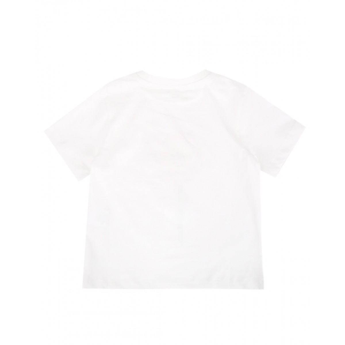 White cotton T-shirt with flower print