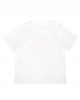 White cotton T-shirt with flower print
