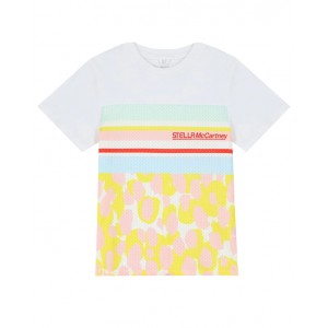Multicolored mesh panel T-shirt 