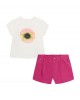 Cotton T-shirt and pink shorts set for baby girls