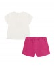Cotton T-shirt and pink shorts set for baby girls
