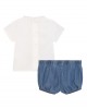 Blue cotton shorts gift set