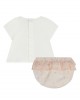 Baby girls' beige cotton shorts gift set