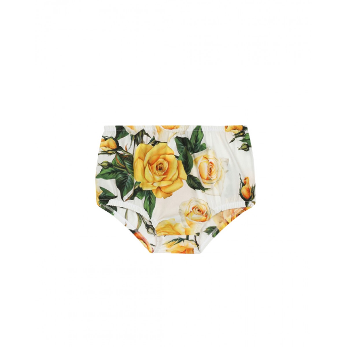 Poplin dress with a charming yellow rose print