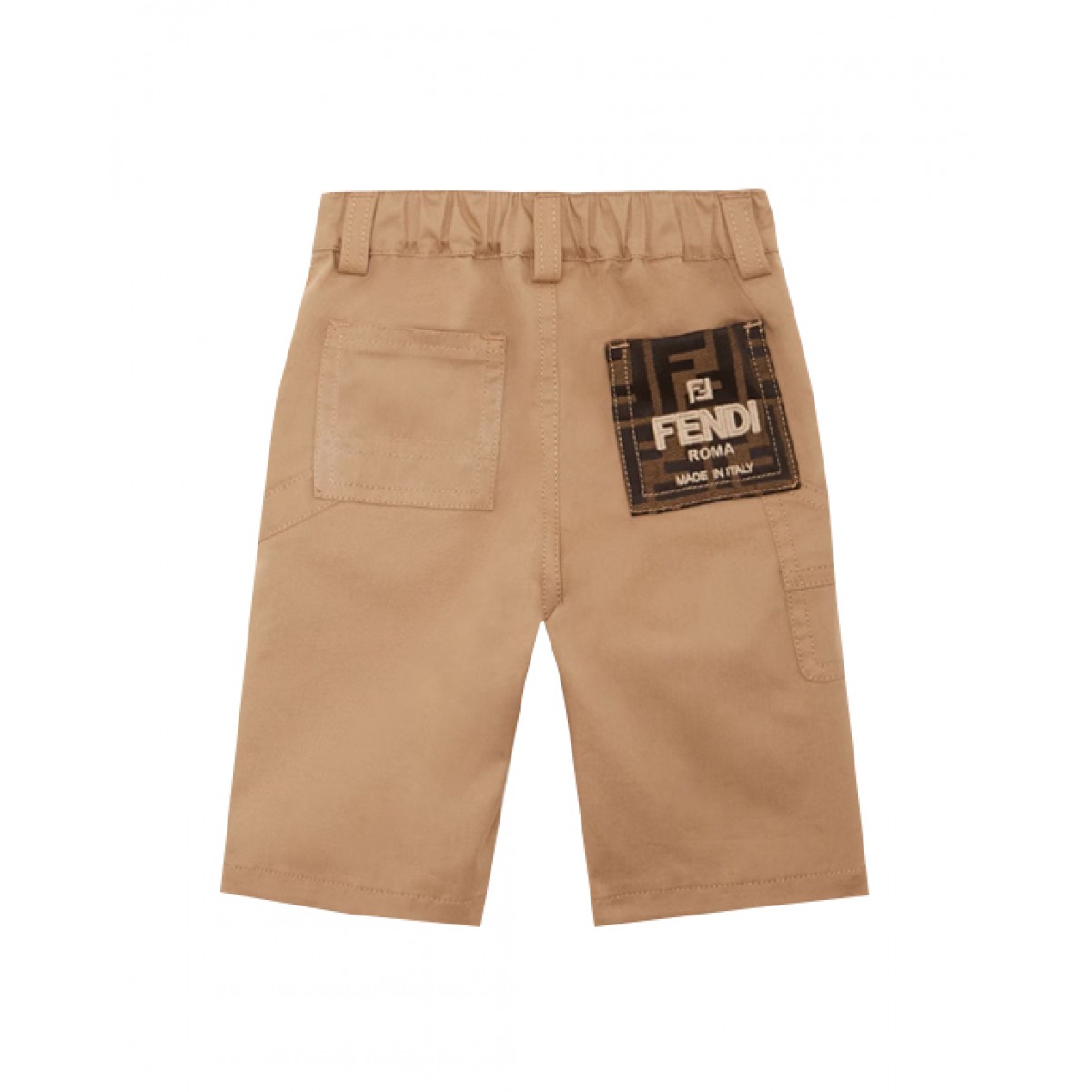 Infant trousers made from beige stretch gabardine