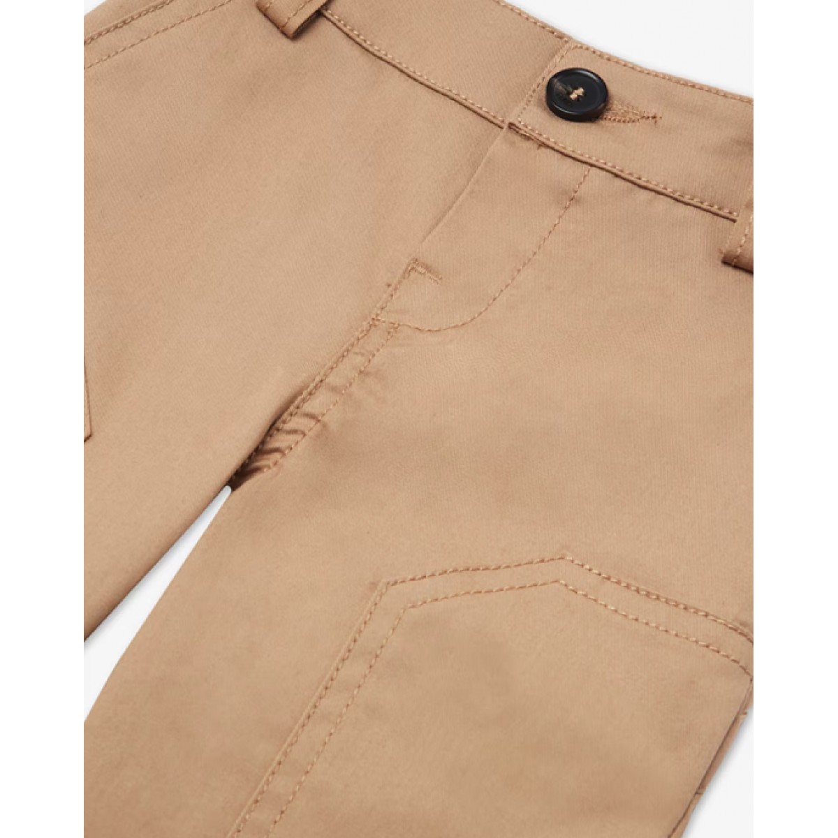 Infant trousers made from beige stretch gabardine