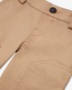 Infant trousers made from beige stretch gabardine