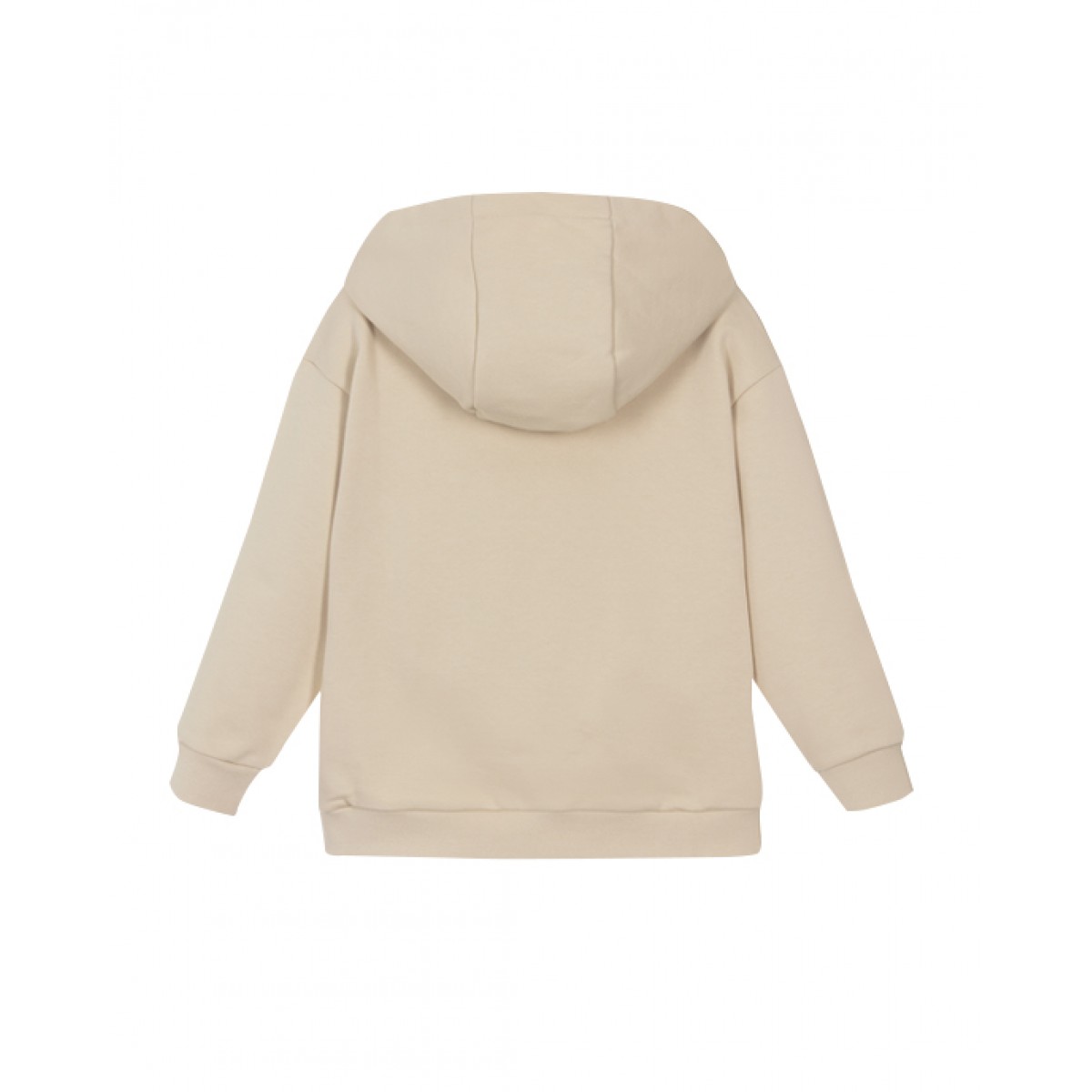 Beige cotton FF logo zip-up hoodie
