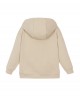Beige cotton FF logo zip-up hoodie