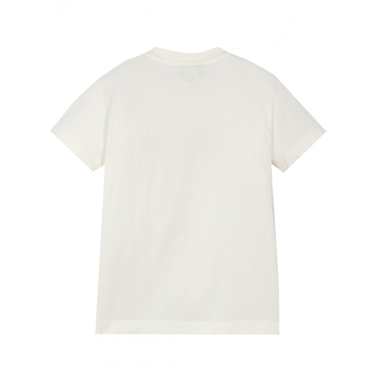 Ivory embroidered cotton T-shirt by Fendi