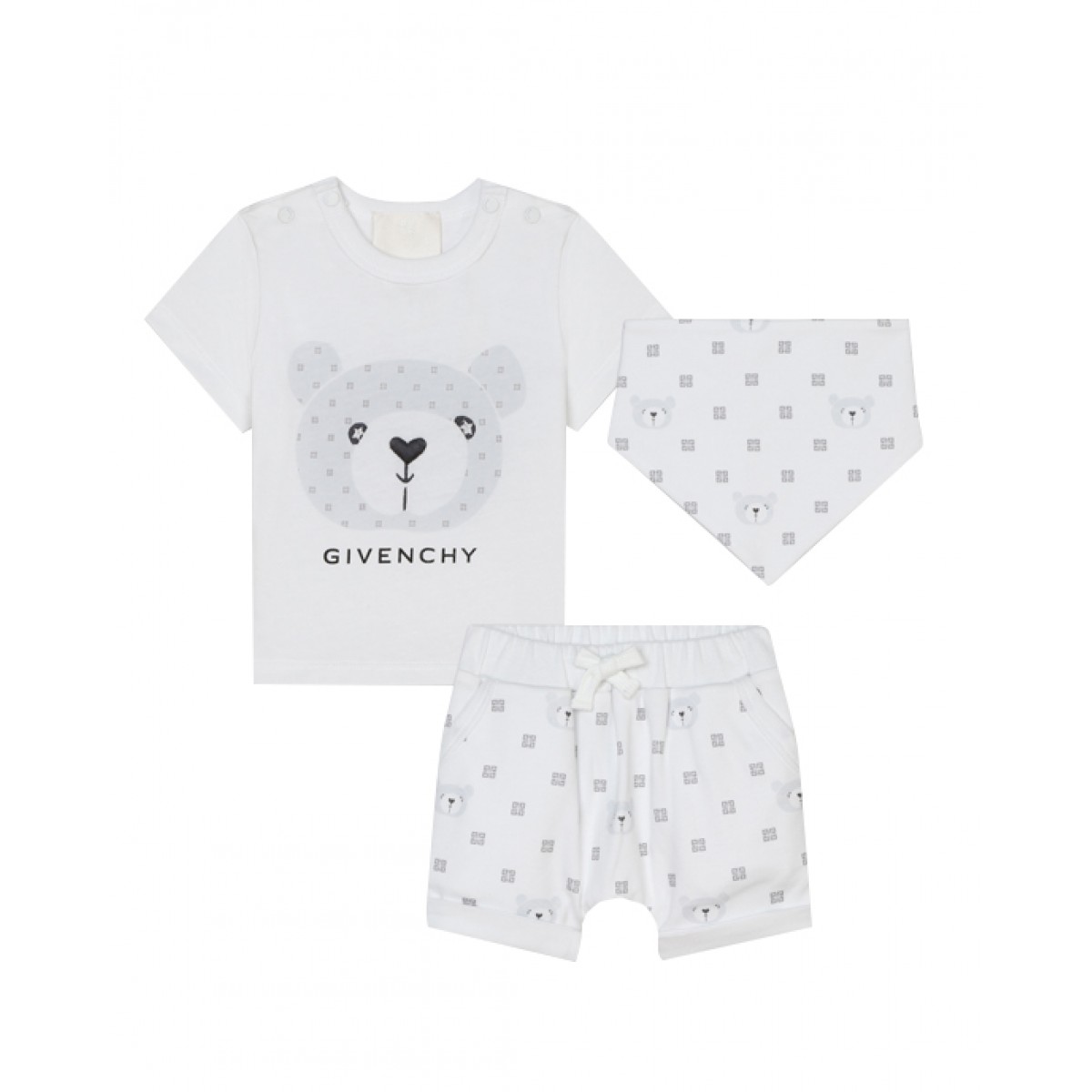 Unisex set with branded teddy bear design