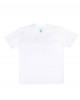 White T-shirt featuring a feather print