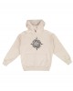 Beige sweatshirt featuring a graffiti print design