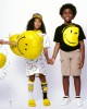 Unisex black & white cotton smiley faces cap