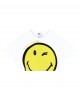 Ivory cotton smiley face crop top