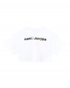 Ivory cotton smiley face crop top