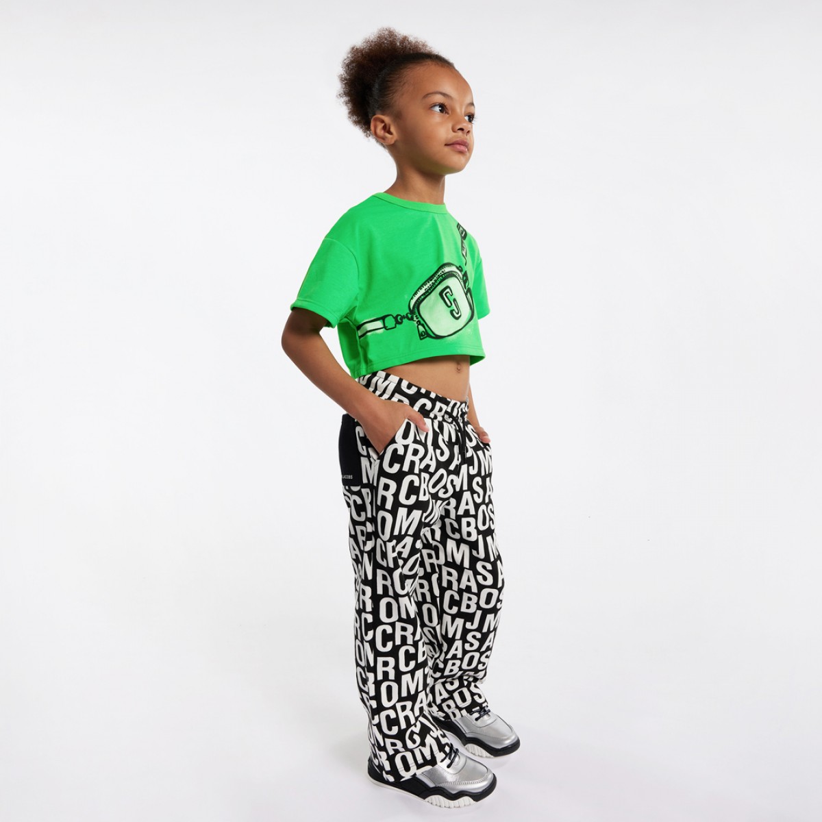 Green cropped T-shirt