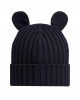 Navy cotton beanie with ears