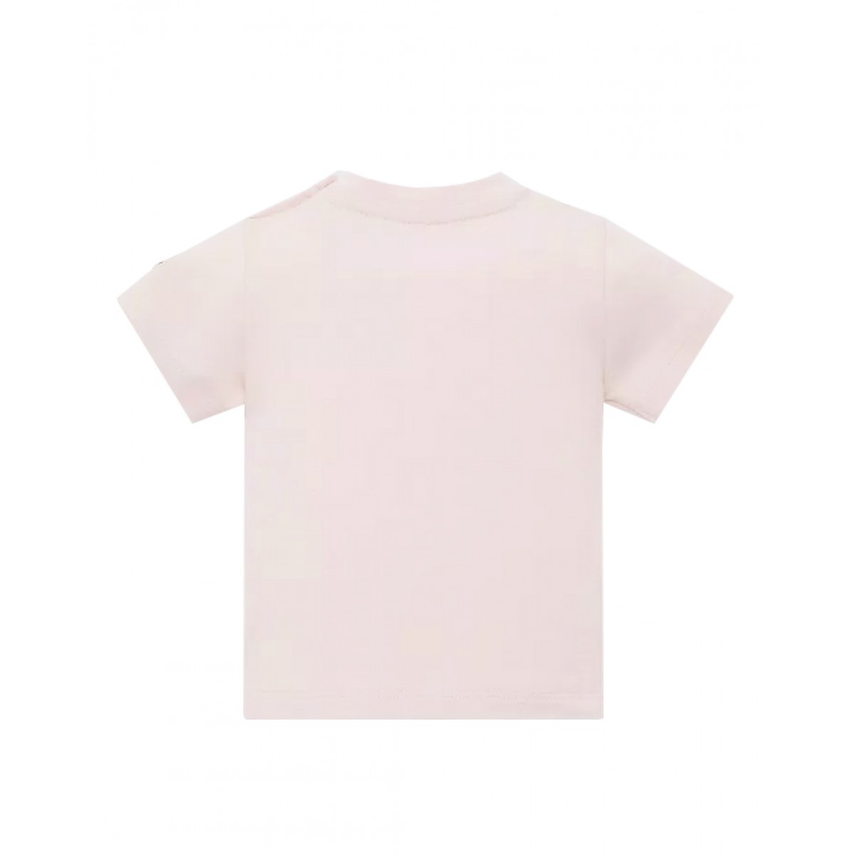 Pink logo embroidered T-shirt