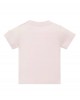 Pink logo embroidered T-shirt