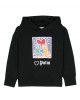 Black hoodie collaboration with Keith Haring