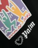 Black hoodie collaboration with Keith Haring