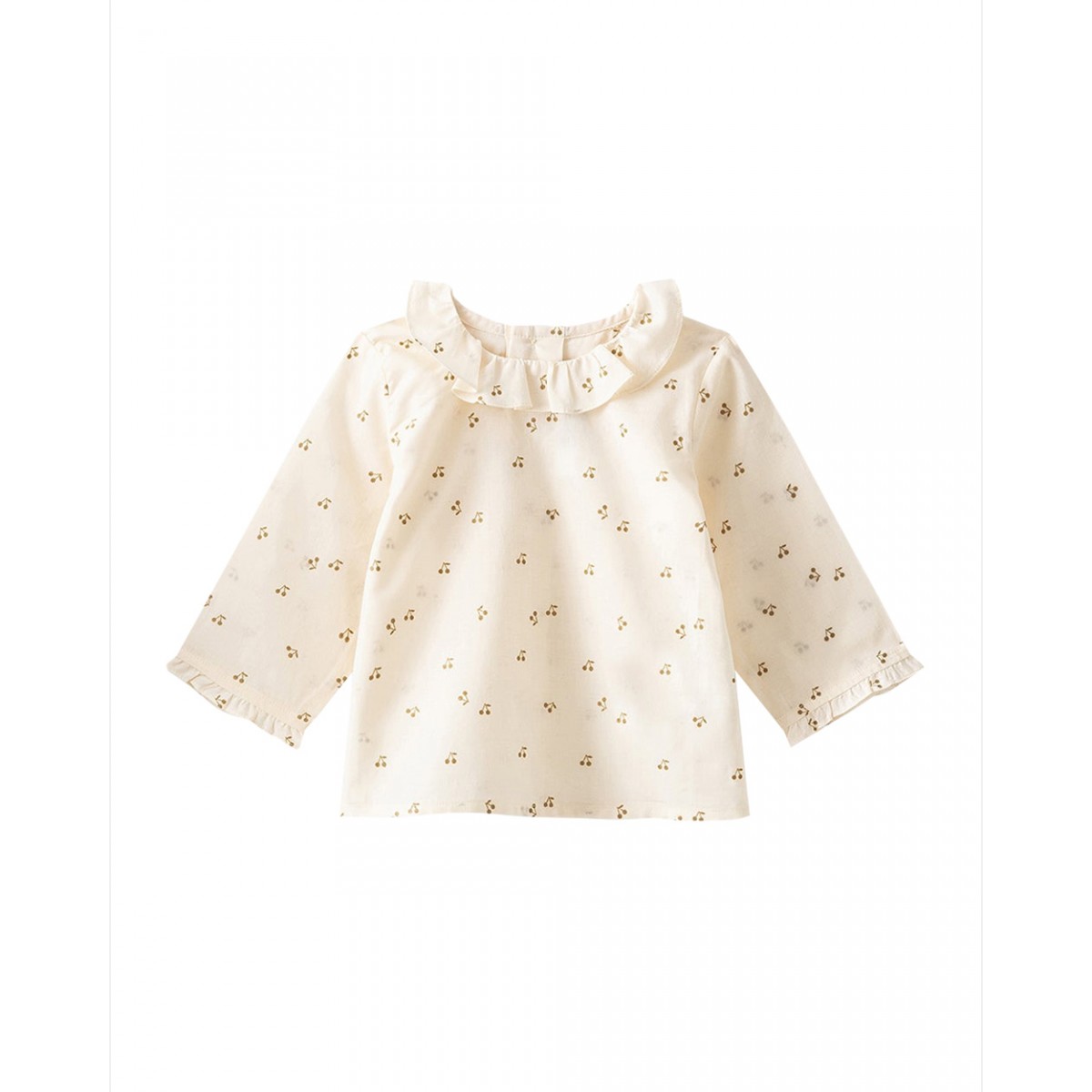 Baby printed voile blouse in gold