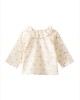 Baby printed voile blouse in gold