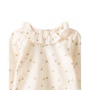 Baby printed voile blouse in gold
