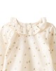 Baby printed voile blouse in gold