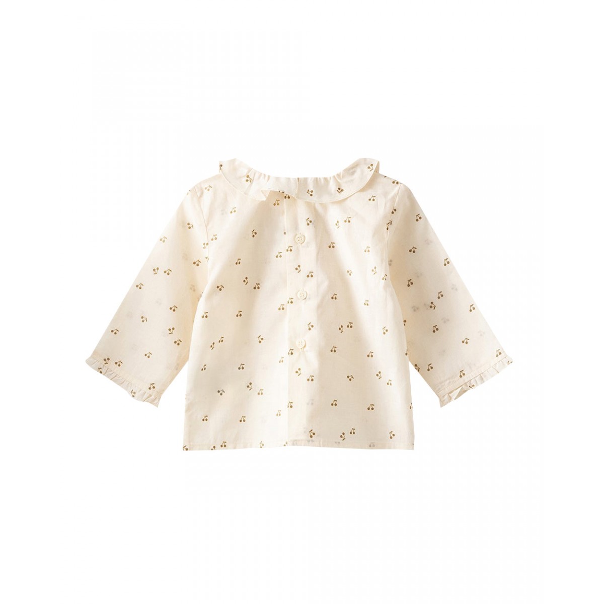 Baby printed voile blouse in gold