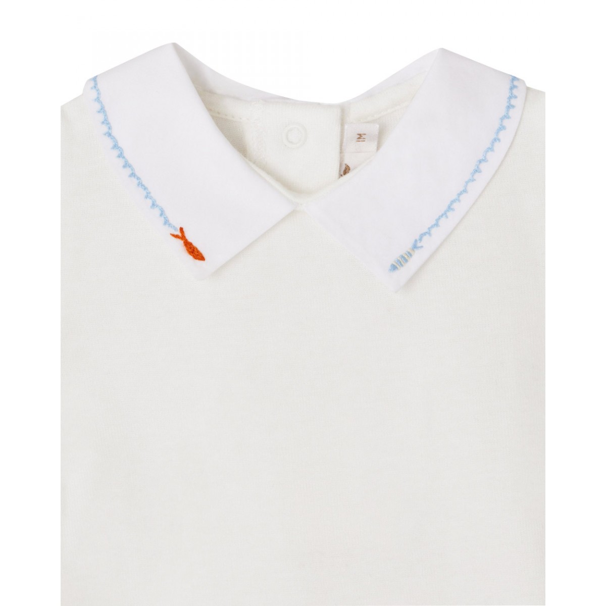July embroidered collar bodysuit