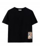 Check label cotton T-shirt