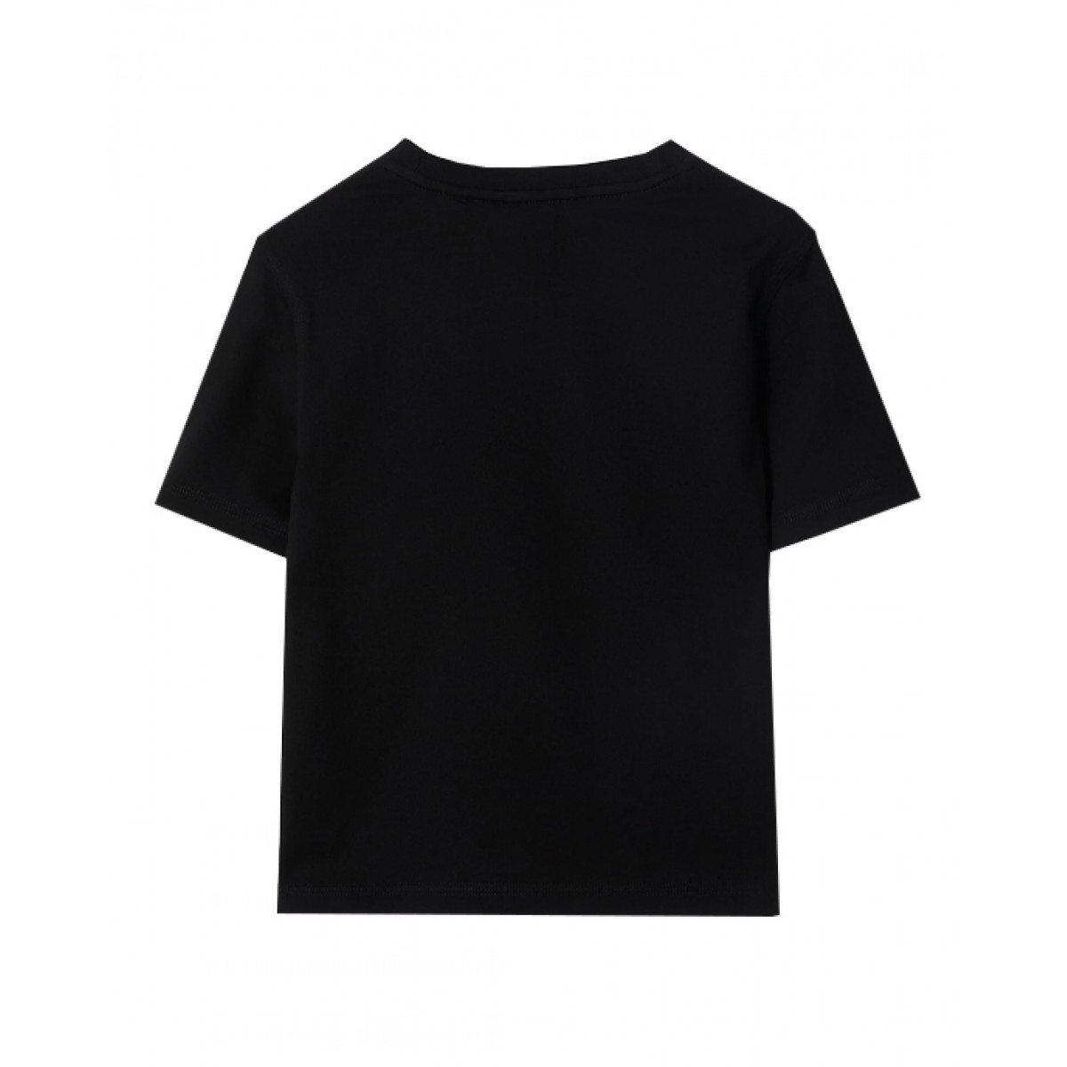 Check label cotton T-shirt