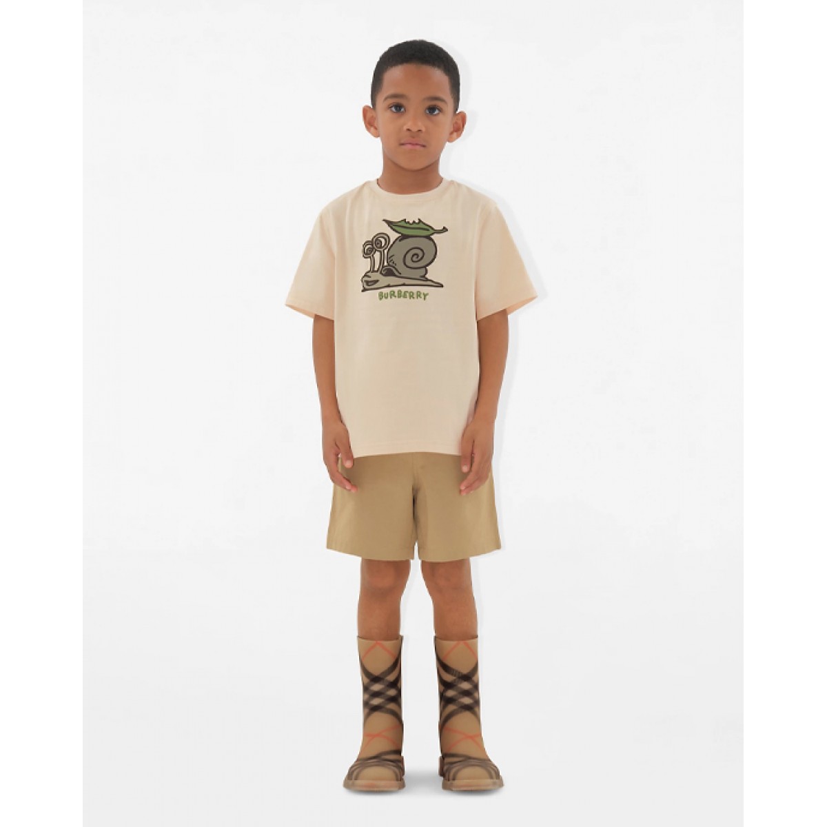 Snail print cotton T-shirt