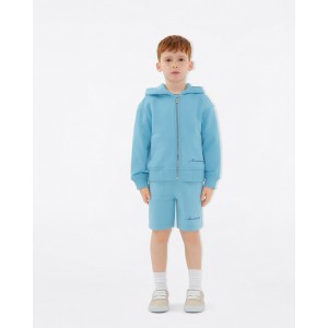 Cotton zip hoodie in lizard