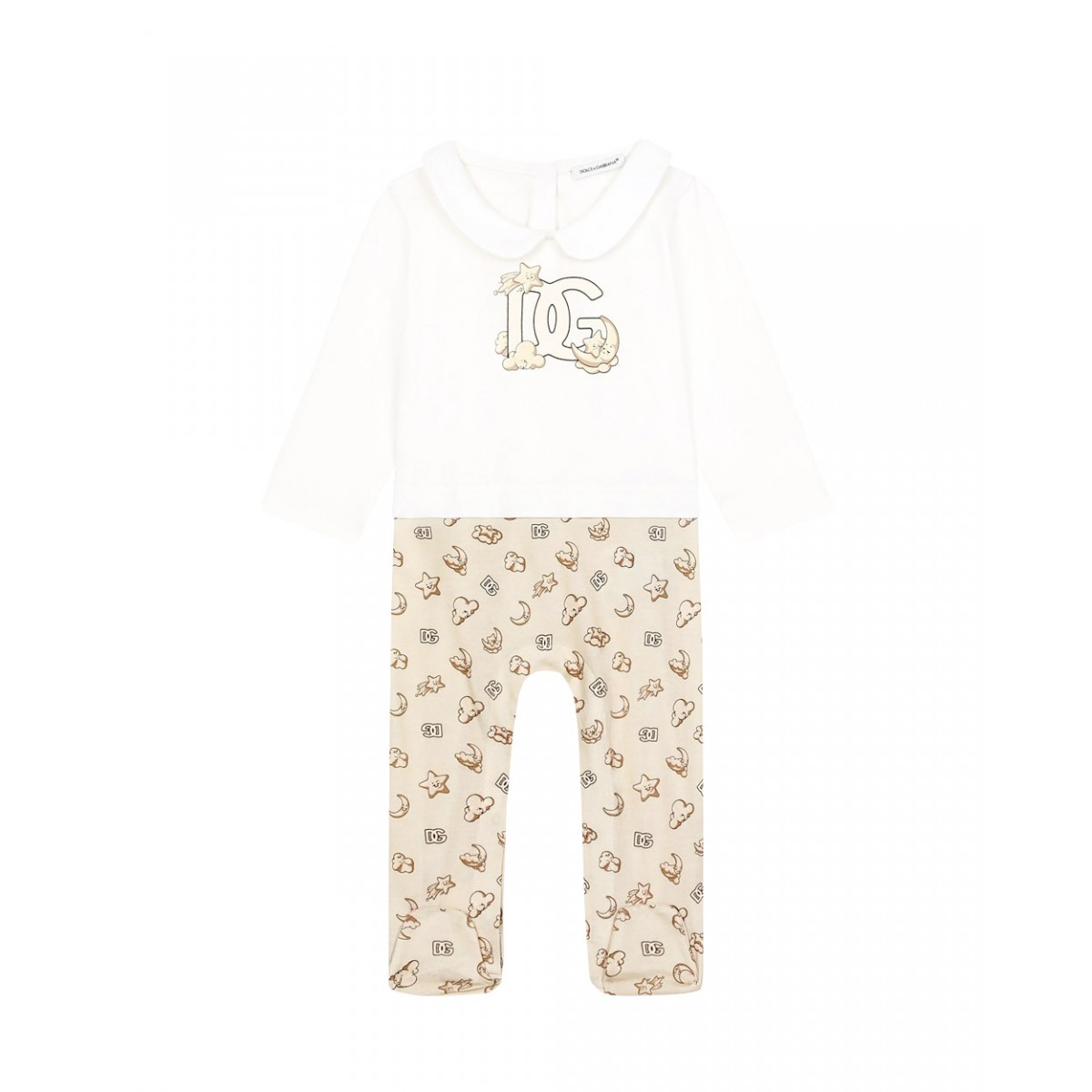Dolce & Gabbana beige baby logo babygrow gift set