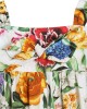 Floral-print cotton poplin romper suit