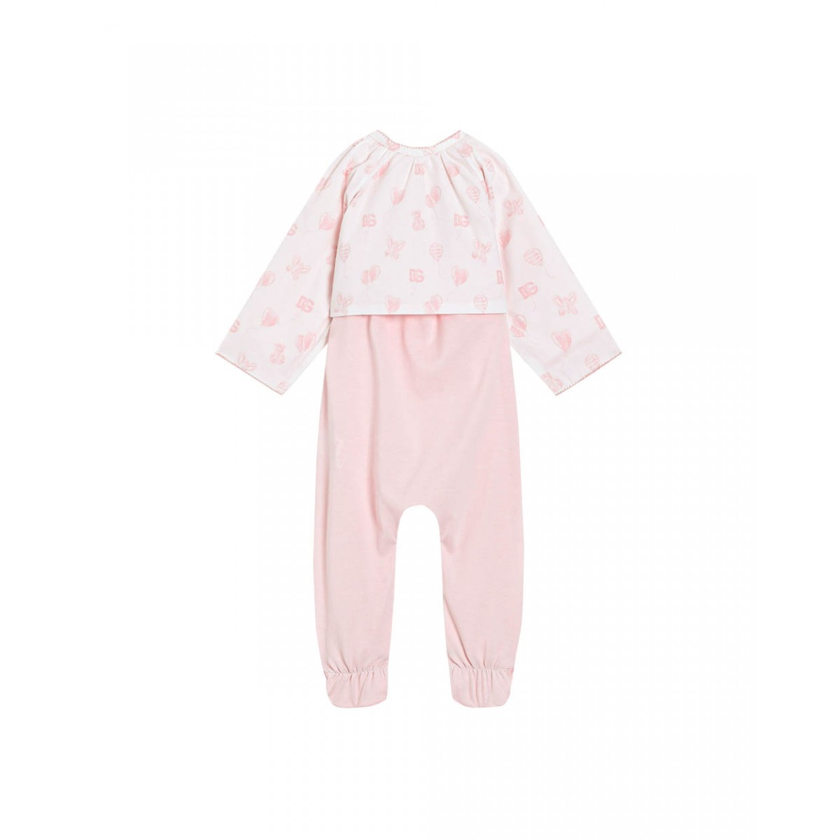 2-Piece cotton jersey & poplin gift set with balloon print