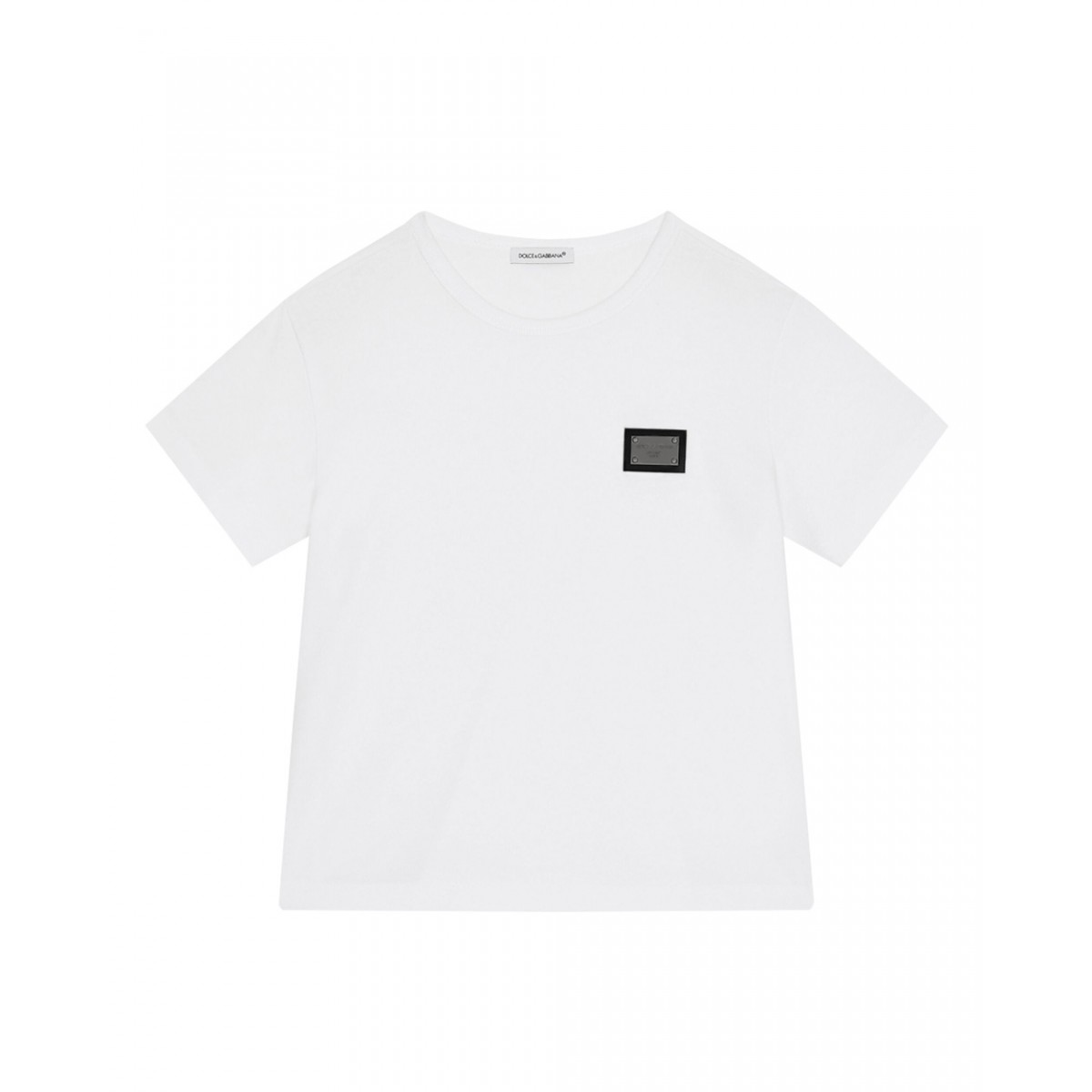 Jersey T-shirt with logo tag
