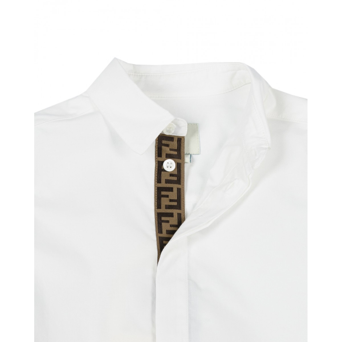 White cotton poplin shirt
