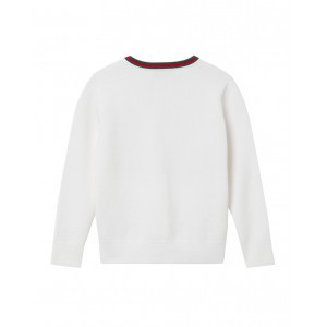Children's embroidered cotton jumper
