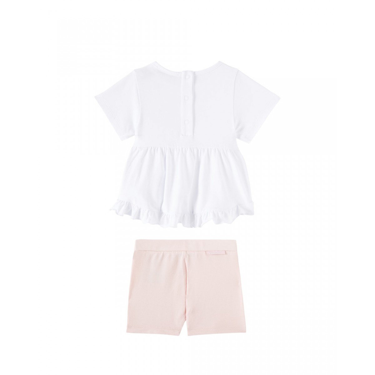 Ruffle-trimmed cotton set