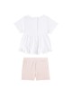 Ruffle-trimmed cotton set