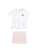 Ruffle-trimmed cotton set