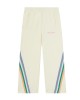 Butter-colored wide track pants