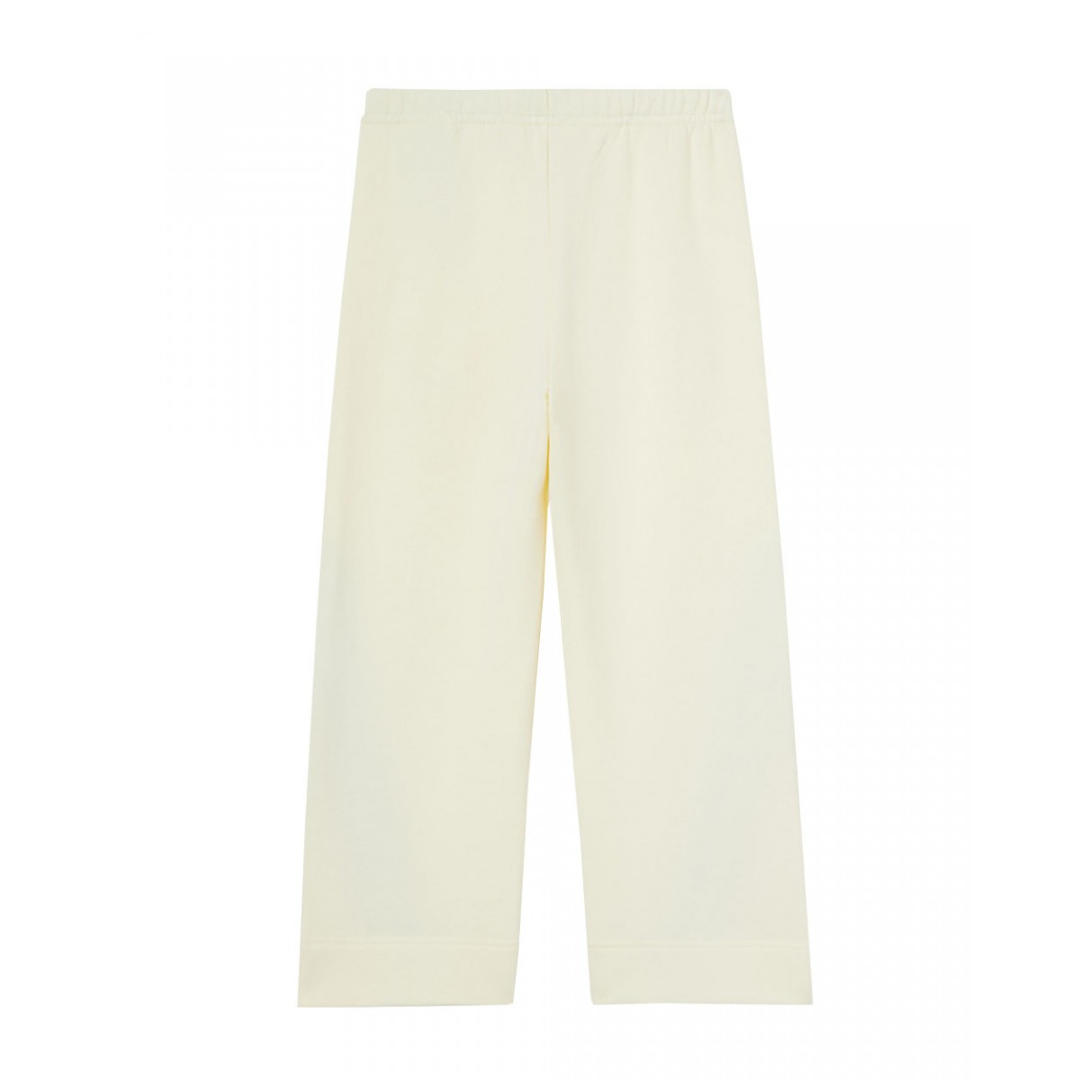 Butter-colored wide track pants