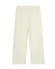 Butter-colored wide track pants