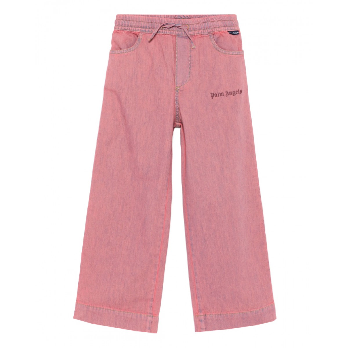 Chambray track pants in pink