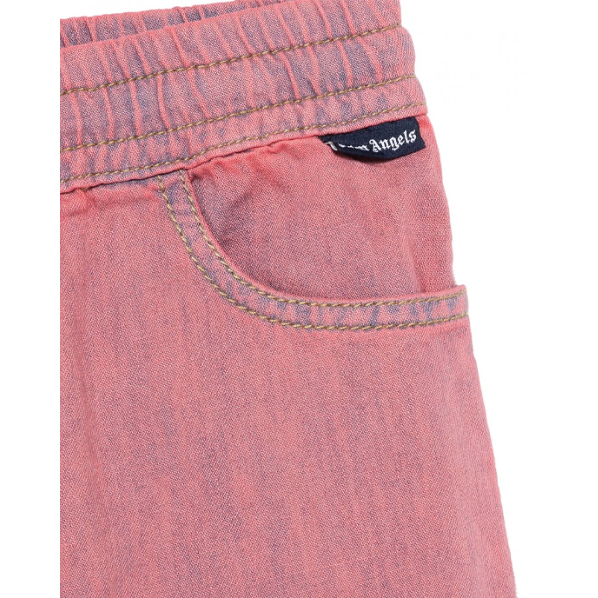 Chambray track pants in pink